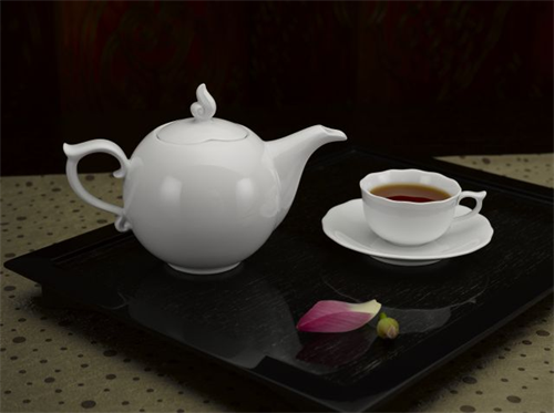 Bộ bình trà 0.7L Mẩu đơn trắng