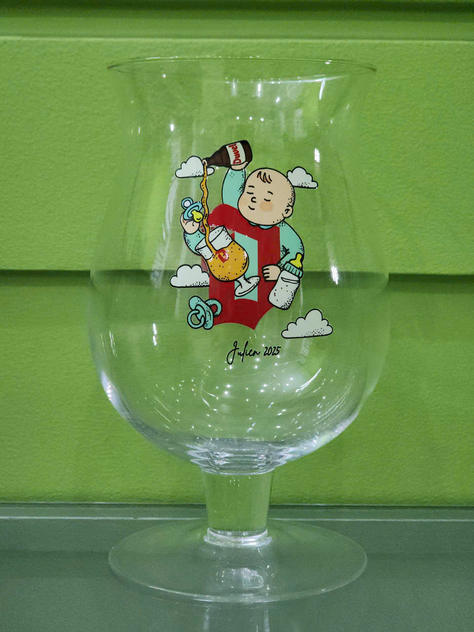 in logo ly thủy tinh quà tặng